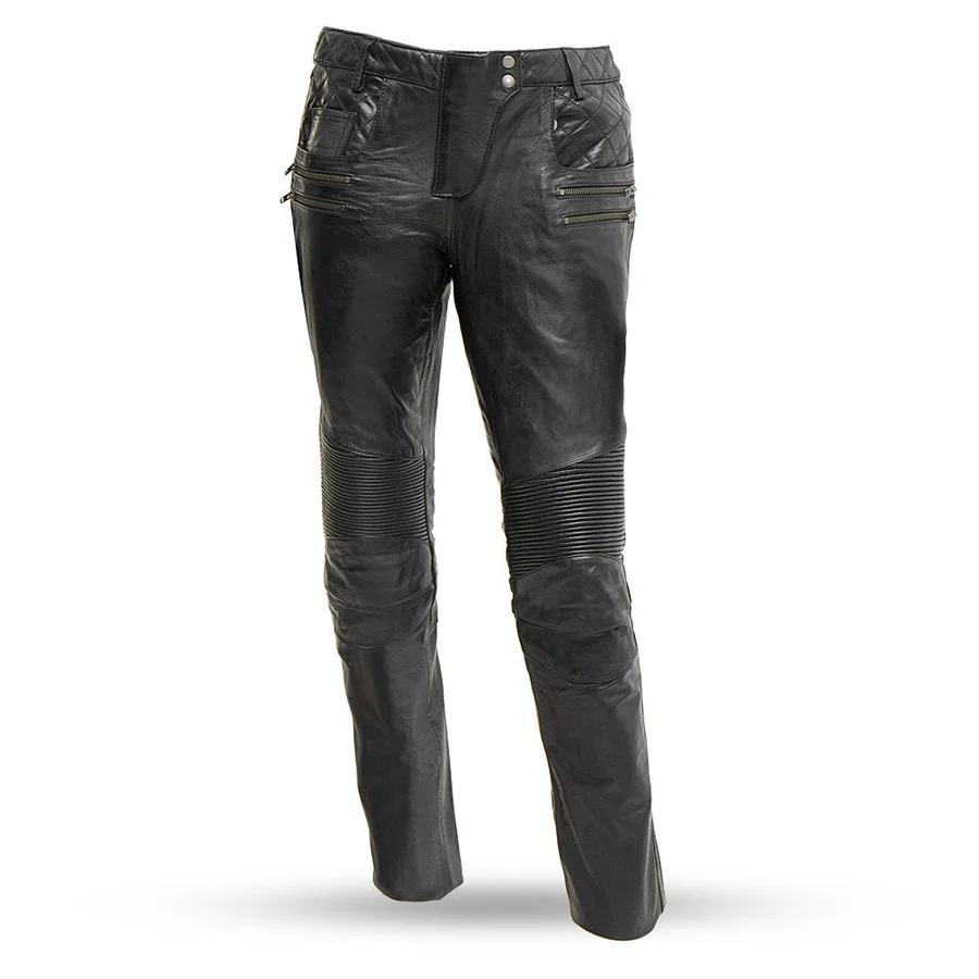 women p1 Hazel Motorcycle Leather Pant for Women - Image 1